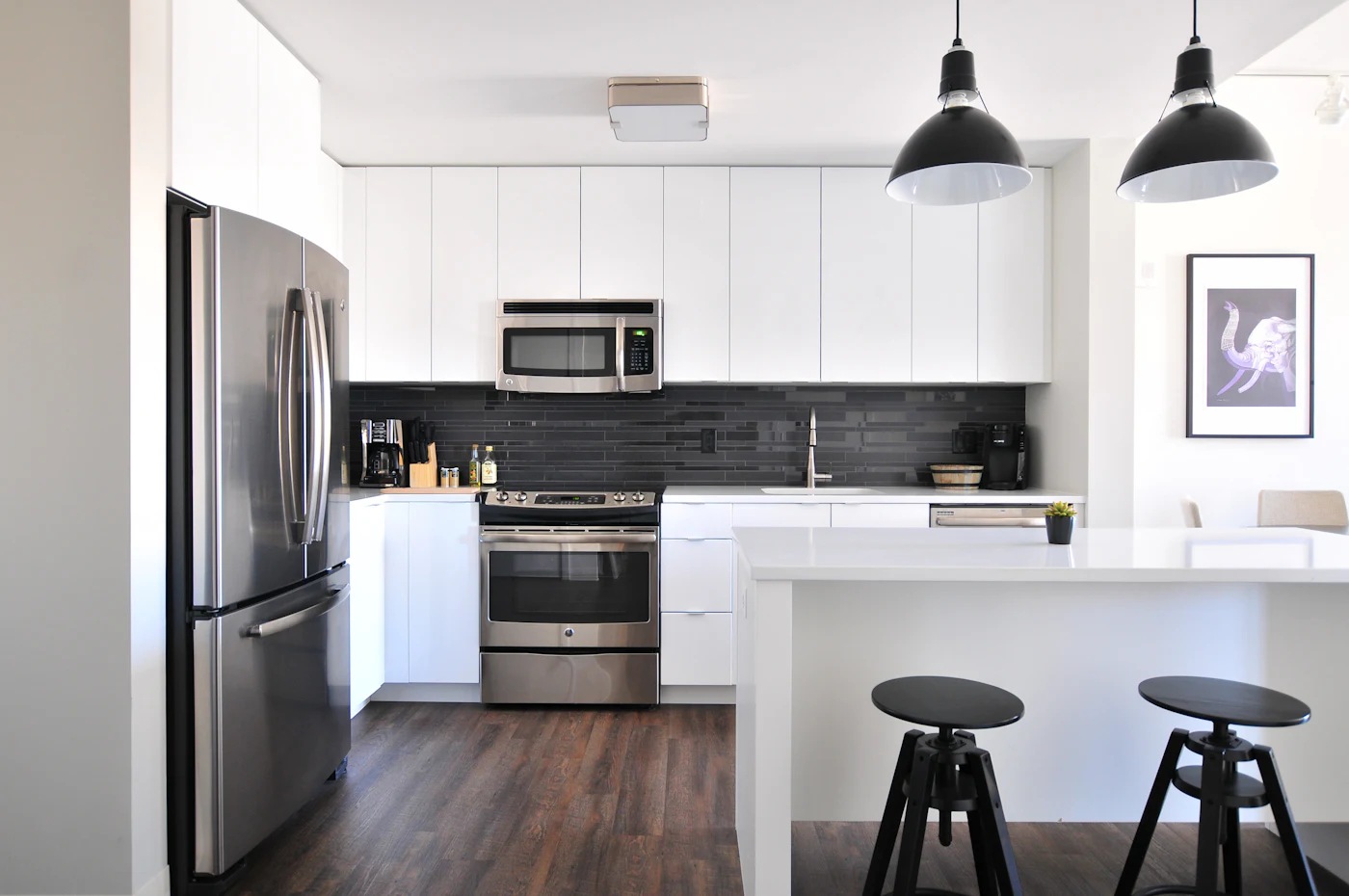 Interior Painting — Kitchen walls & cabinets in Bellingham, MA